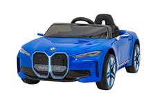 Autko BMW i4 na akumulator dla dzieci Niebieski + Wolny Start + EVA + Ekoskóra + Audio LED + Pilot