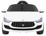 Maserati Ghibli na akumulator dla dzieci Biały + Pilot + Wolny Start + EVA + MP3 USB + LED