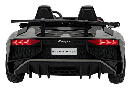 Auto Lamborghini Aventador SV na akumulator dla 2 dzieci Szary + Pilot 2,4 GHz + Pianka EVA + Audio LED