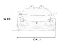 Auto Lamborghini Aventador SV na akumulator dla 2 dzieci Szary + Pilot 2,4 GHz + Pianka EVA + Audio LED