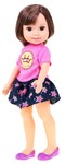 Duża Lalka do stylizacji dla dzieci 3+ brunetka + 2 Stroje + Grzebyk + Lusterko