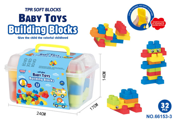 Zestaw Miękkich Klocków 32el. + Walizka