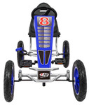 Gokart Full Ahead AIR na pedały dla dzieci 3+ Niebieski + Regulacja siedziska + Pompowane koła + Hamulec ręczny