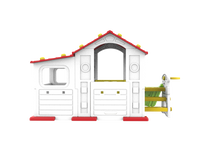 Duży Dom Z Przedsionkiem 4w1 Czerwony Dach