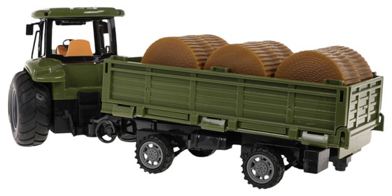 Traktor z Przyczepą Zielony R/C