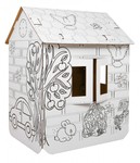 Domek XXL z autem kolorowanka 3D dla dzieci