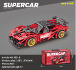 Zestaw Klocków Auto Sportowe Czerwone 482el.