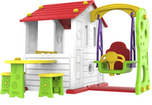 Domek ogrodowy 3w1 dla dzieci Czerwony dach