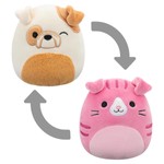 SQUISHMALLOWS Flip-A, Seria 19, pluszak Lexis The Panda i Romano The Hippo-Mallows, 13 cm