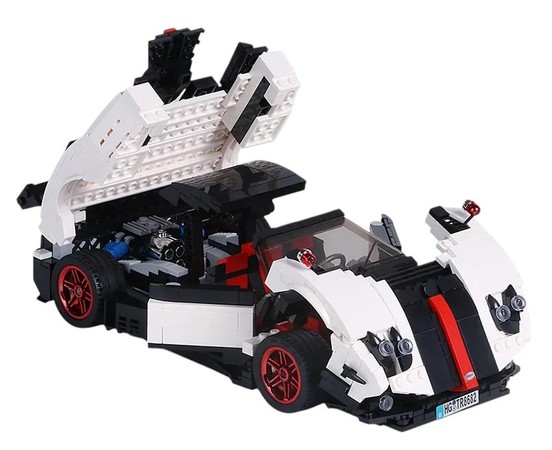 Zestaw Klocków Autko Sportowe 960el.Białe