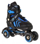 Zestaw 4w1 Rolki Wrotki Łyżwy dla dzieci Rozmiar 29-33 Niebieski