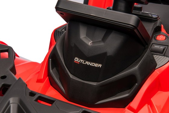 Quad Can Am Outlander ATV z Pilotem Czerwony