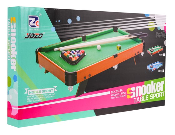 Stół do Gry w Bilard dla dzieci 8+ Płyta MDF + 16 Bil + 2 Kije + Akcesoria