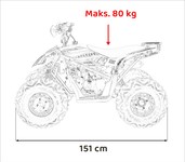 Pojazd Quad Spalinowy DESERT STORM Pomarańczowy