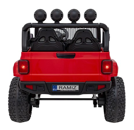 Auto terenowe OFF-ROAD 3.0 dla dzieci Czerwony + Pilot + Wolny Start + Pasy + Audio LED