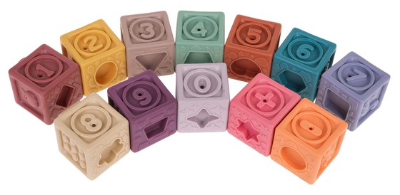 Zestaw Kostek Sensorycznych Liczby 12el.
