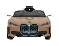 Autko BMW i4 na akumulator dla dzieci Złoty + Wolny Start + EVA + Ekoskóra + Audio LED + Pilot