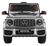 Mercedes AMG G63 dla dzieci Lakier Srebrny + Pilot + MP3 LED + Wolny Start + EVA + Pasy