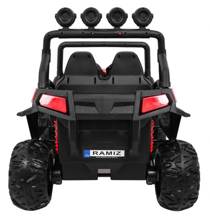 Grand Buggy Strong Lift dla dzieci Czerwony + Napęd 4x4 + Pilot + Bagażnik + Radio MP3 + LED