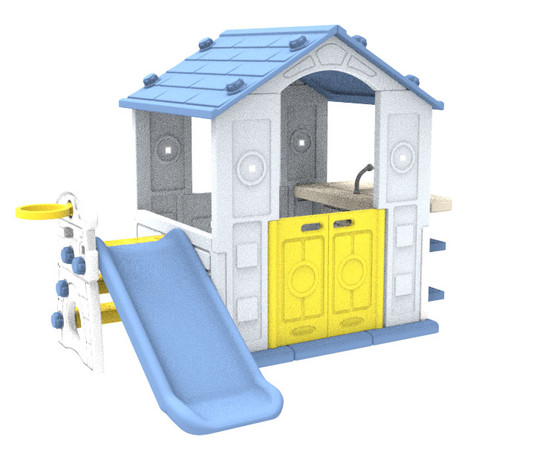 Dom Z Zjeżdżalnią i Zlewem Niebieski Dach