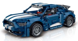 Klocki Techniczne Autko Sportowe Niebieskie 952el.