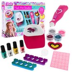 Zestaw do paznokci dla dzieci 5+ Maszynka do brokatu + Suszarka + Akcesoria