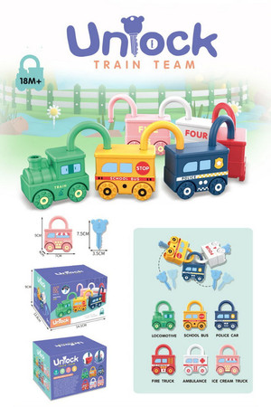 Zestaw Pociąg z Wagonami Kłódki