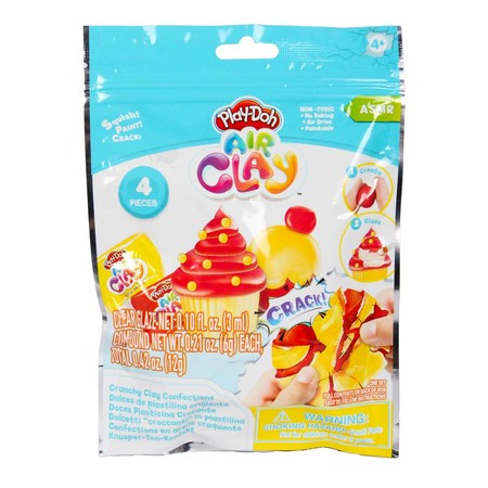 PLAY-DOH Air Clay Cupcake Donut Macaroon, zabawka kreatywna (NIEBIESKA)