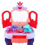 Interaktywna Toaletka dla dziewczynek 3+ Magiczna różdżka + Otwierane lustro + Suszarka + Akcesoria 28 el.