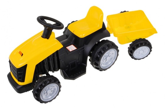 Traktor z Przyczepą Żółty
