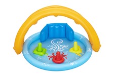 Dmuchany Brodzik Basenik z Daszkiem dla dzieci 6m+ Z Grą Układanką BESTWAY 115x89x76 Gra układanka + 3 Obręcze