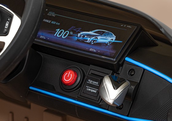 Autko BMW i4 na akumulator dla dzieci Złoty + Wolny Start + EVA + Ekoskóra + Audio LED + Pilot