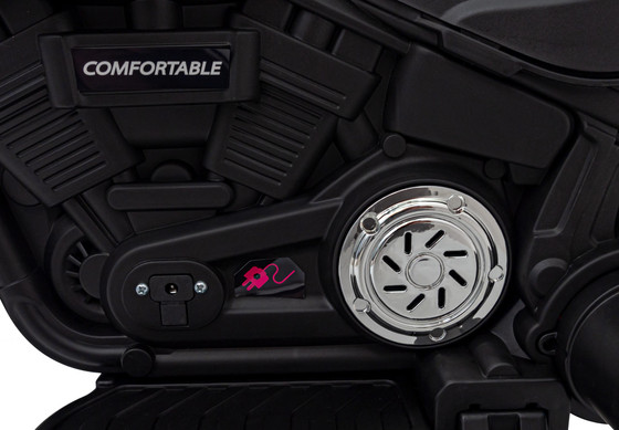 Motorek Chopper FASTER na akumulator dla dzieci Biały + Radio FM + Panel audio + LED