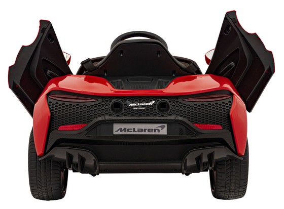 McLaren Artura na akumulator dla dzieci Czerwony + Napęd 4x4 + Pilot + Wolny Start + EVA + Audio LED