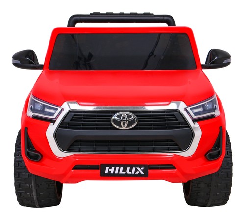 Toyota Hilux na akumulator dla dzieci Czerwony + Napęd 4x4 + Pilot + 2 bagażniki + Radio MP3 + LED