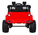 Autko Jeep Dark Night na akumulator dla dzieci Czerwony + Wolny Start + EVA + Audio LED
