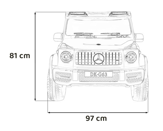 Pojazd Mercedes Benz G63 AMG XXL MP4 Czerwony