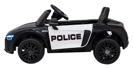 Audi R8 Policja na akumulator dla dzieci + Pilot + EVA + Wolny Start + MP3 LED