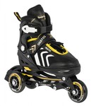 Zestaw 4w1 Rolki Wrotki Łyżwy dla dzieci Rozmiar 34-38 Żółty