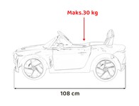 Autko Bentley Bacalar na akumulator dla dzieci Czarny + Pilot + EVA + Wolny Start + Audio LED