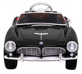 Autko BMW 507 Retro elektryczne dla dzieci Czarny + Audio LED + Pilot + Ekoskóra + EVA + Wolny Start