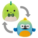 SQUISHMALLOWS Flip-A, Seria 19, pluszak Danny the Green Dino i Baptise-Mallows, 13 cm