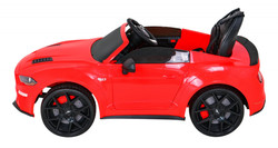 Autko Ford Mustang GT na akumulator dla dzieci Czerwony + Regulacja siedzenia + Audio LED + EVA + Wolny Start