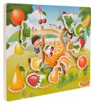 Drewniany Zestaw Puzzli Owoce Warzywa