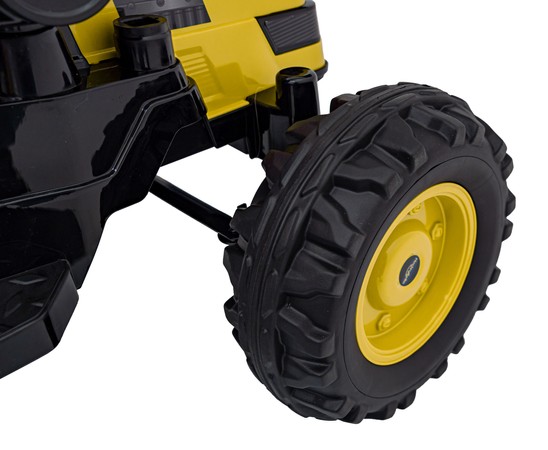 Koparka Traktor na akumulator dla dzieci Żółty + Ruchome Ramię Łyżka + Pilot + Wolny Start + Radio FM + LED