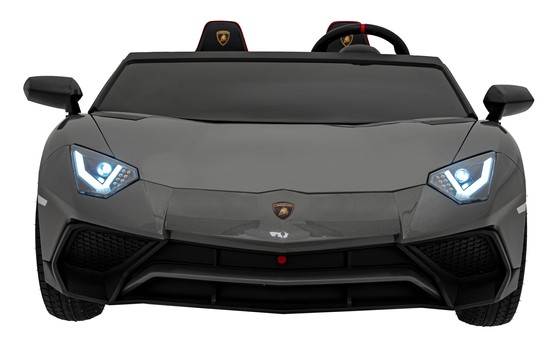 Auto Lamborghini Aventador SV na akumulator dla 2 dzieci Szary + Pilot 2,4 GHz + Pianka EVA + Audio LED