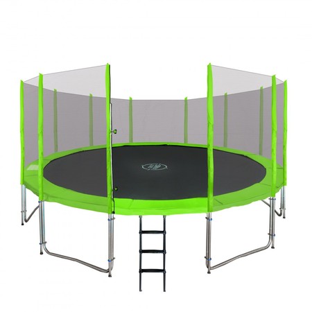 Trampolina ogrodowa SkyRamiz 487cm 16FT dla dzieci Zielony + Akcesoria