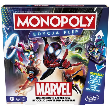 HASBRO GAME Monopoly Flip Marvel, gra