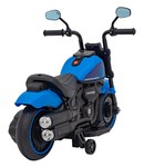 Motorek Chopper FASTER na akumulator dla dzieci Niebieski + Radio FM + Panel audio + LED