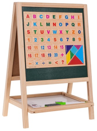 Dwustronna Drewniana Tablica + Akcesoria